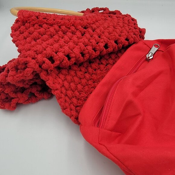 Crochet Tote handbag purse, boho granny core knitted purse. By Top Shop - Picture 12 of 16